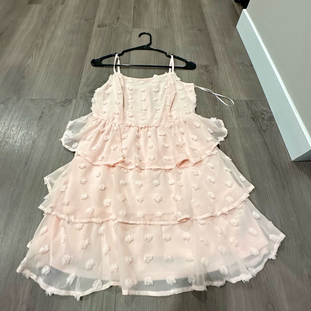 Nwt Small Pink Polkadot Dress Mi Ami Brand